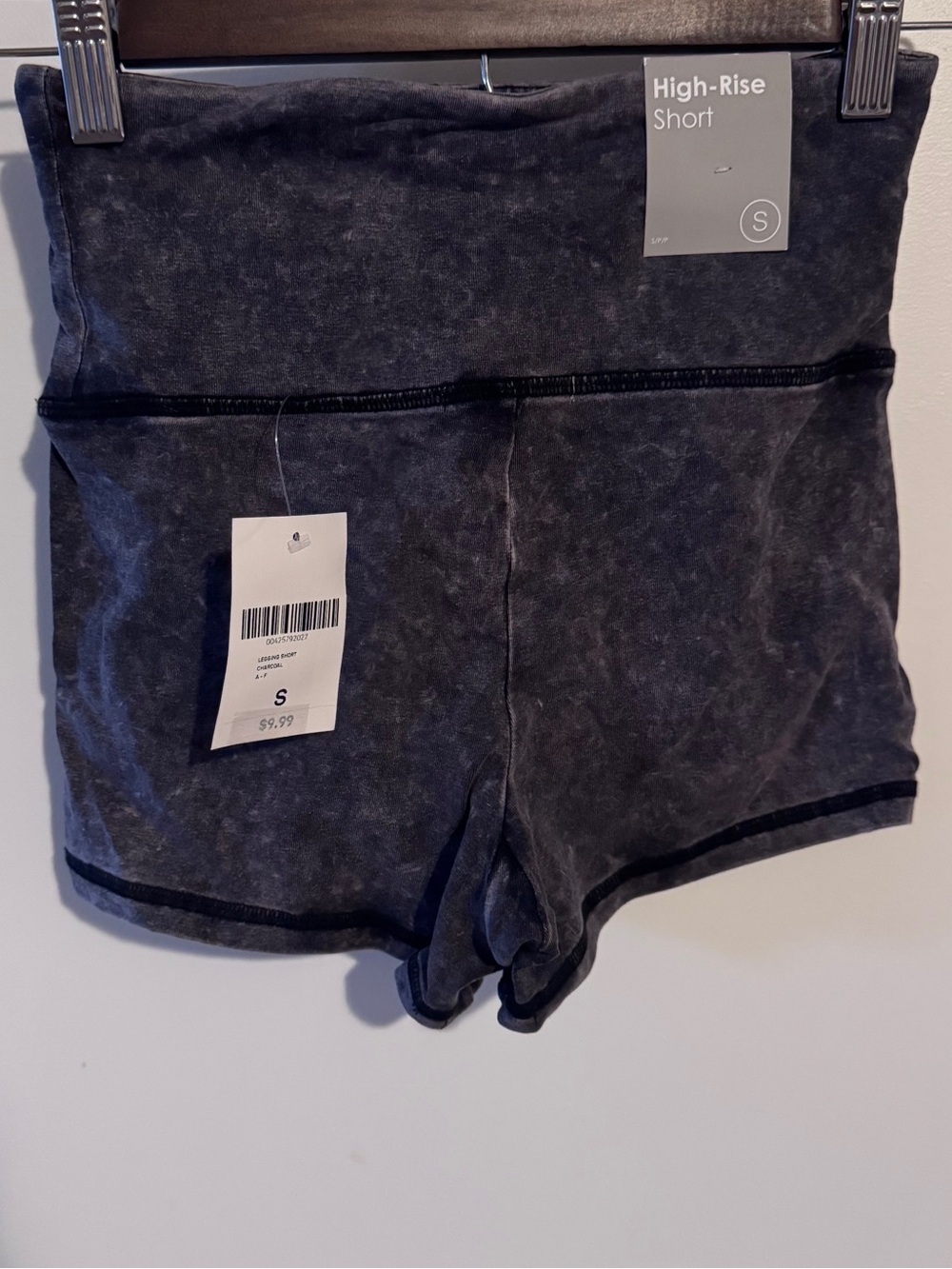 Forever 21 High-Rise Mineral Wash Black Shorts